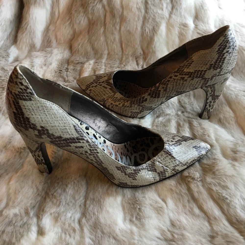 Sam Edelman 'Sadi' Pumps in Grey Python - Picture 3 of 8